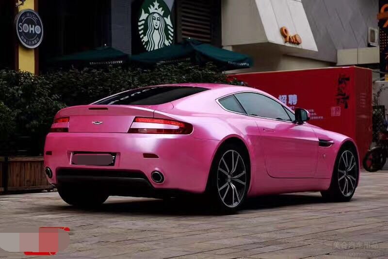 阿斯顿·马丁-Rapide贴贝壳红汽车漆面改色膜-贴好膜,选美合