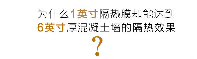 为什么1英寸隔热膜却能达到6英寸混凝土墙的隔热效果？