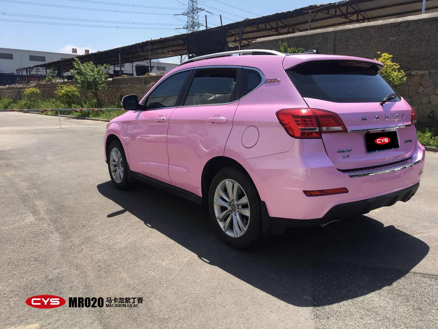 哈佛h2马卡龙紫丁香车身改色贴膜
