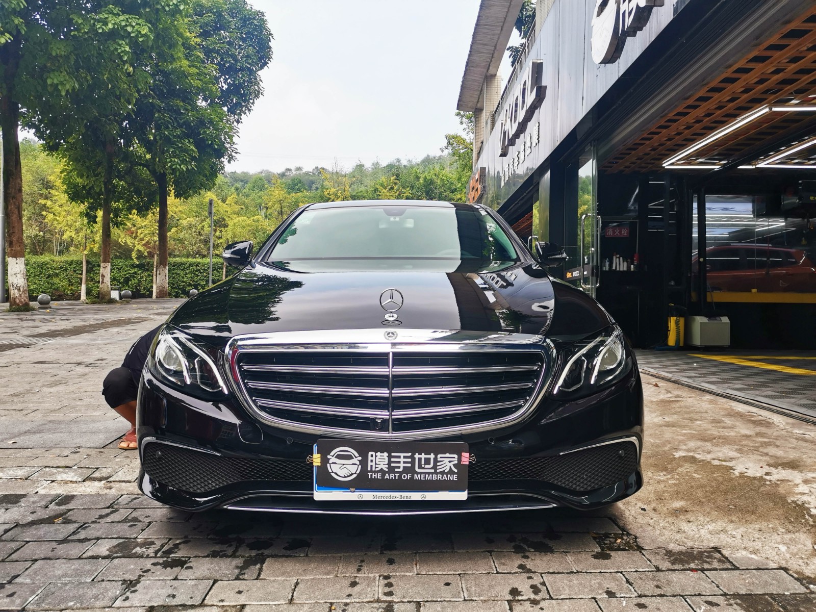 19款立标和大标奔驰e300l贴xpel隐形车衣效果