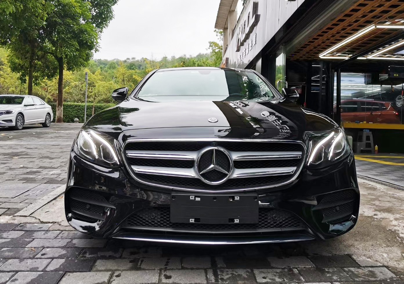 19款立标和大标奔驰e300l贴xpel隐形车衣效果